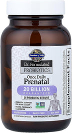 Garden of Life Dr. Formulated Probiotics Once Daily Prenatal - 20 Billion CFU - Dietary Supplement for Mom & Baby - 30 Vegetarian Capsules