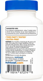 Nutricost Melatonin 12mg, 240 Tablets - 12mg Per Serving, Non-GMO, Gluten Free