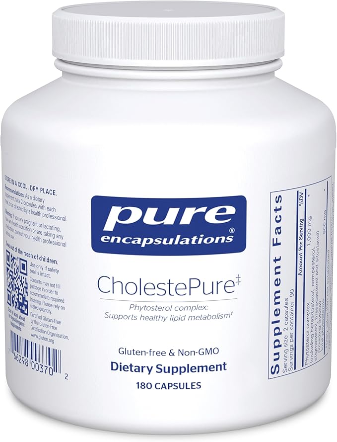 Pure Encapsulations CholestePure | Supplement to Support Cardiovascular Health, Enzyme Function, and Lipid Metabolism* | 180 Capsules