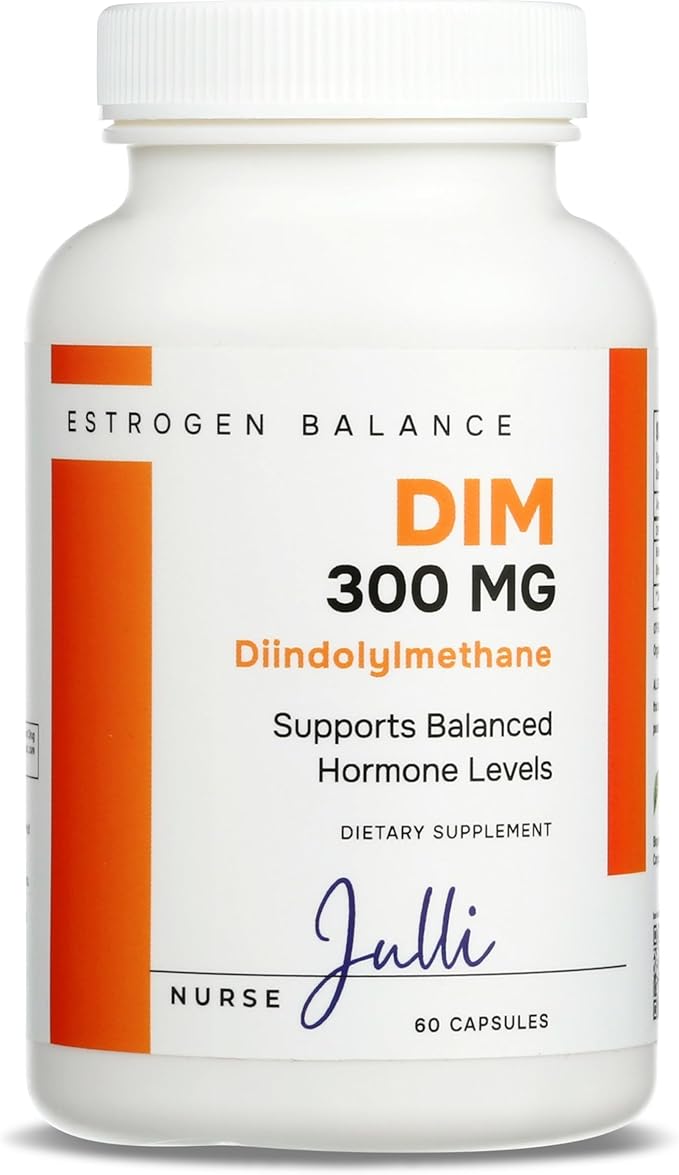 DIM Estrogen Supplement for Women - Hormone Balance & Harmony Support for Menopause, PCOS & Hormonal Acne with Antioxidant Properties - 300 Mg, 60 Count (Pack of 1)