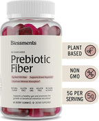 Prebiotic Fiber Gummies for Adults & Kids with No Added Sugar- 5g (60 Count-2 Pack) High Fiber Supplement Gummies - Vegan - Keto Friendly - Digestive Health Supplements