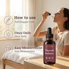 Pureveen Thyroid Balance, Thyroid Support Drops for Women, Liquid Supplement with Milk Thistle, Selenium, Zinc, Magnesium, Daily Wellness & Energy Support, 60ML