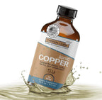 Ionic Copper Drops 30 PPM – Premium Bioavailable Liquid Copper Supplement for General Wellness & Trace Mineral Support – Amber Glass Bottle with Dropper – 16 fl oz