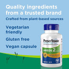 PreserVision AREDS 2 Eye Vitamin & Mineral Supplement with OCUSorb,120 Vegan Soft Gels,Contains Lutein,Zeaxanthin,Vitamin C & E,Zinc,&-Copper,Eye Health Supplements for Adults,(Pack of 2)