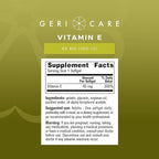GeriCare High-Potency Vitamin E Capsules – 100 IU for Skin & Immune Support, 45mg | 100 Count | Organic Vitamin E for Women and Men