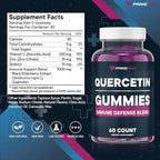 Primetime Sports Quercetin, Zinc,Vitamin C 1000mg Gummies Supplements with Elderberry, Flavonoid Vitamin for Kids Adults Immunity, Immune Support Gummy Booster 60 Count (Pack of 2)