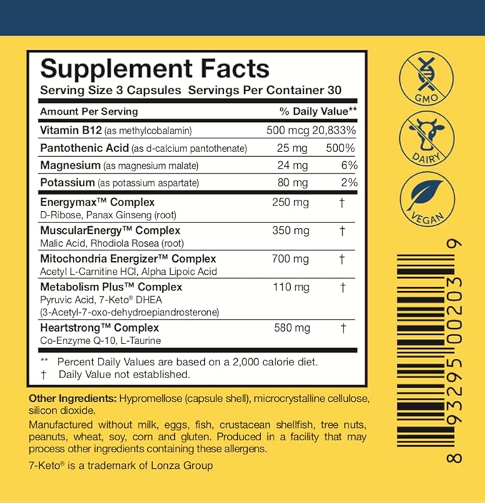 Researched Nutritionals Mens & Womens Vitamins - Optimized Energy Duo - Adrenal Support & Mitochondrial Supplements to Promote Optimal Cellular Energy - ATP 360 & Multi-Plex