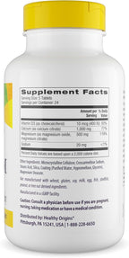 Healthy Origins Calcium Magnesium with Vitamin D3 – 120 Tablets – Third-Party Tested Bone & Immune Support Supplement – Non-GMO, Gluten Free – Promotes Strong Bones, Teeth & Muscle Function