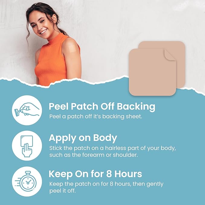 B12 Firming Patches (Pack of 60) - 100% Natural Patch for Women and Men - Energy, Focus & Body Support - Enhanced Formula