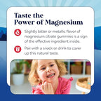 Kids Magnesium Gummies - Calm Relaxing Mg Citrate Supplement with Raspberry Flavor - Calm Magnesium Supplement for Nerve Health Muscles & Heart Support - Mag Citrate Gummies - 45 Count
