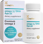 Xtendlife Omega 3 DHA Fish Oil for Heart, Brain & Joint Health - 1100mg Omega - 3 with 700mg DHA & 300mg EPA - 1 Month Supply (60 Count)