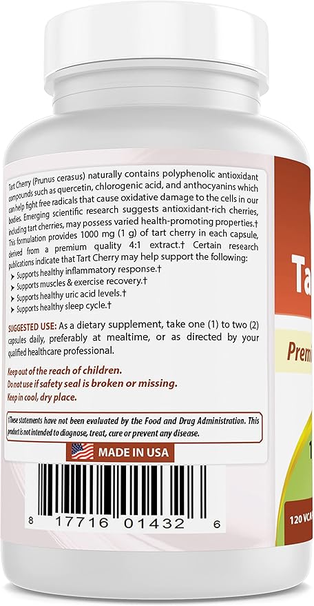 Best Naturals Bilberry Extract 1000mg & Tart Cherry Extract 1000 mg