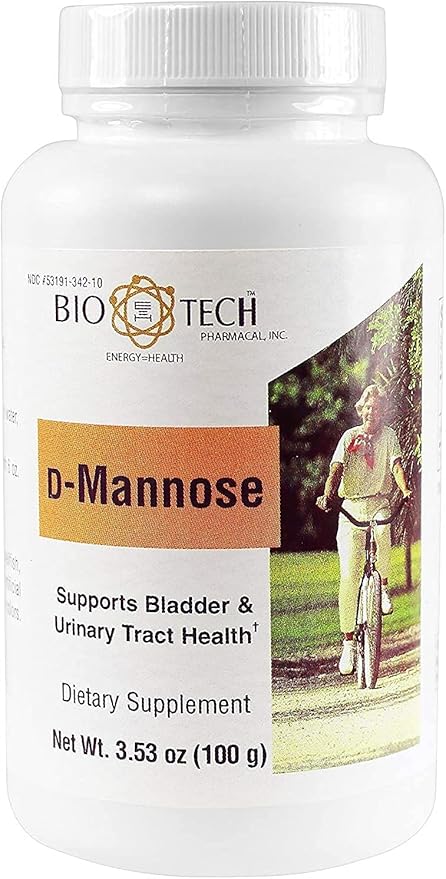 Bio-Tech Pharmacal D-Mannose, Supports Bladder and Urinary Tract Health (Powder - 100g)