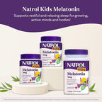 Natrol Kids Melatonin Gummies 1mg, Children's Melatonin for Restful Sleep, 60 Raspberry-Flavored Sleep Gummies, 60 Day Supply