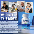 18-in-1 Brain Supplement for Memory and Focus – Nootropic Capsules with Alpha GPC, Bacopa, Ginkgo Biloba, Lion's Mane, Vitamin B6 & B12 | Cognitive Health, Mental Clarity | Vegan, Non-GMO