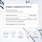 Eidon Ionic Minerals Copper - Copper Supplement, Liquid Concentrate, Mineral Dietary Supplement for Red Blood Cell Support & Healthy Skin - 2 Ounce Bottle