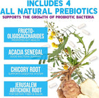 Probiotics 100 Billion CFU Per Serving - 10 Probiotic Strains & Prebiotics - Digestive Gut Health, Immune Support & Occasional Constipation, Gas & Bloating - Daily Supplement For Adults - 120 Capsules