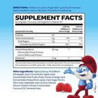 The Smurfs 1mg Melatonin Gummies for Kids with Chamomile & Lemon Balm for a Restful Sleep Age 3+ | Non-Habit Forming | Made with Real Fruit in a Smurf Berry | Doctor Developed | 50 Vegetarian Gummy