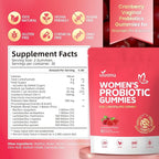 VivoNu Vaginal Probiotics for Women, Feminine Balance pH Gummies for Healthy Odor, Yeast Balance & Flora + Vitamin C for Immune Support -Cranberry
