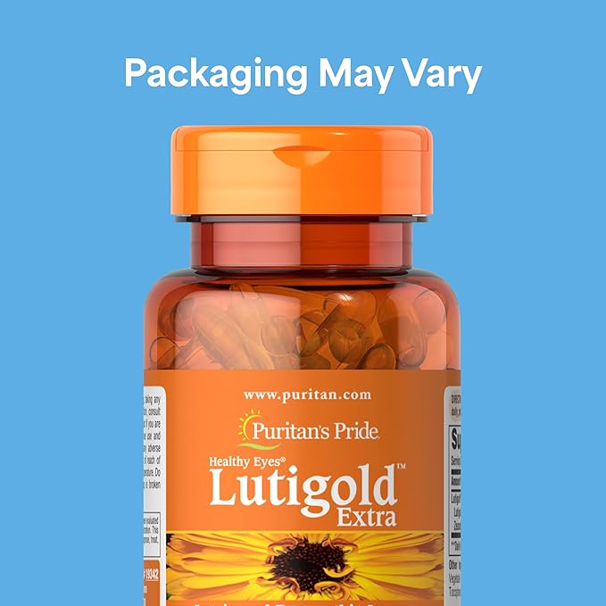 Puritan's Pride Premium Healthy Eyes Lutigold™ Extra Lutein with Meso-Zeaxanthin and Zeaxanthin for Men and Women, Vision Health Support, 2 Month Supply, 60 Easy-to-Swallow Rapid Release Softgels