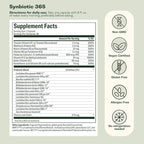 Synbiotic 365 Triple Action Prebiotics and Probiotics for Women & Men | Supplement with B Vitamins, Biotin & Niacin | Gluten Free, Non-GMO & Vegan | 20 Billion CFU | 30 Servings