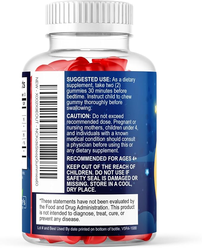 Kids Melatonin Gummies - 2mg Melatonin Per Serving - Best Children's Melatonin Gummy for Restful Sleep - Kids Chewable Sleep Supplement - Natural Tasty Berry Flavor - Non-GMO Vegan - 60 Gummies