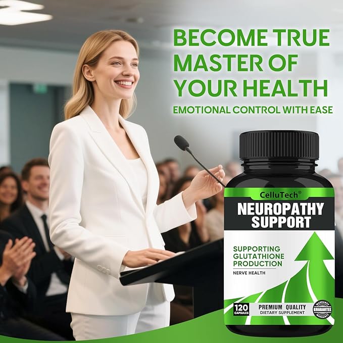 Neuropathy Nerve Relief Support,Nerve Savior for Neuropathy, with 600mg Alpha Lipoic Acid -Benfotiamine, Maximum Strength Natural Nerve Vitamins -120 Capsules