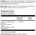 SOLARAY Fermented Royal Agaricus Mushroom 500 mg | 60 VegCaps