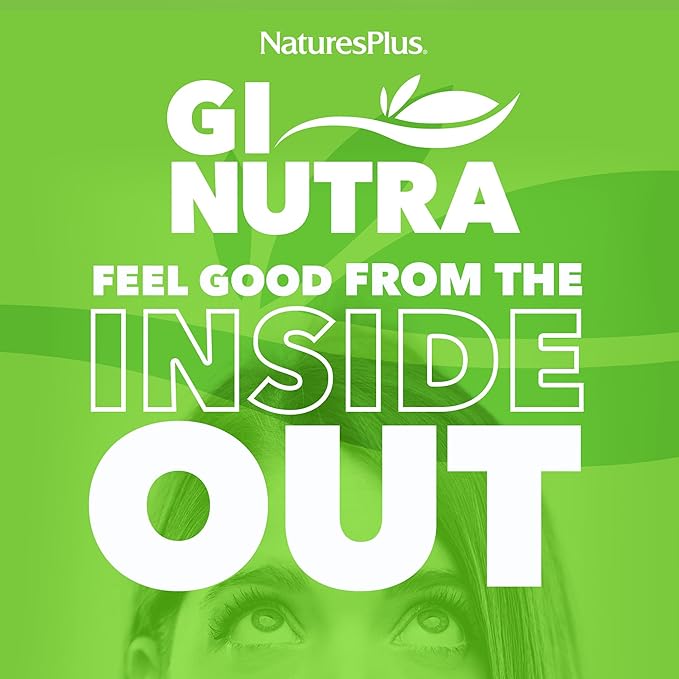 NaturesPlus GI Natural Total Digestive Wellness - 90 Bi-Layered Tablets - with L-Glutamine, Probiotics, Prebiotics & Enzymes - Gluten Free - 30 Servings