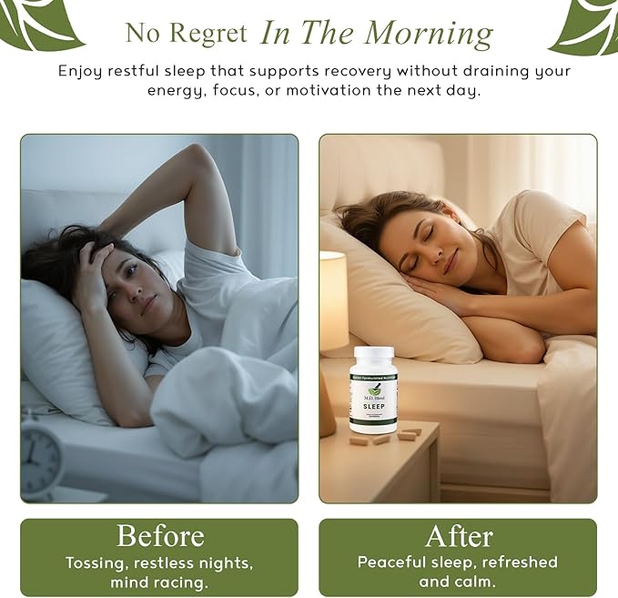 Sleep - Natural Sleep Aids for Adults with l theanine Supplement, Ashwagandha, Magnesium, Valerian Root, Melatonin - Non-Habit Forming Formula for Rejuvenating - 90 Capsules (Pack of 3)