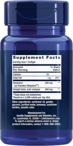 Life Extension Super Ubiquinol CoQ10 with Enhanced Mitochondrial Support – 200 mg, Shilajit – Promotes Heart Health, Cell Energy, Oxidative Stress – Gluten-Free, Non-GMO – 30 Softgels