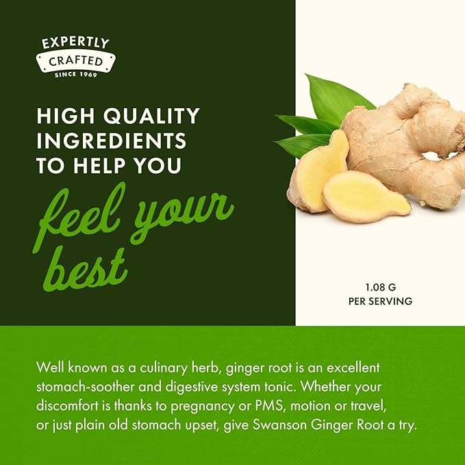 Swanson Full Spectrum Ginger Root 540 mg 100 Caps (4 Pack)