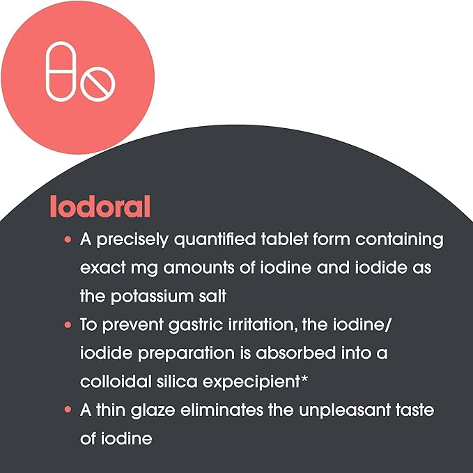 Optimox Iodoral 50 mg - Iodine & Potassium Iodide Supplement for Thyroid & Immune System Support- Non-GMO & Gluten-Free - 90 Servings - 90 Count