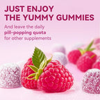 Hair Skin and Nails Vitamins: Biotin Gummies - 5000mcg Biotin for Hair Growth and Stronger Nails for Women & Men - Vegan Gummy Vitamin B7, 30 Days Supply, Raspberry,60 Counts