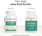Real Mushrooms 5 Defenders - Adaptogenic Mushrooms Complex with Chaga, Reishi, Turkey Tail, Maitake & Shiitake for Wellness Support - Mushroom Beta Glucan Capsules - 90 Count (Pack of 2)