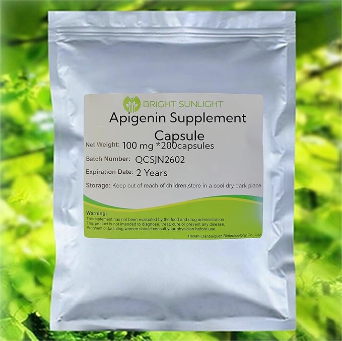 Apigenin Capsules 100mg 200 Capsules,>98% Apigenin