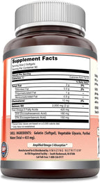 Amazing Omega Wild Alaskan Salmon Oil Supplement | 2000 Mg per Serving | 180 Softgels | Non-GMO | Gluten-Free | Made in USA