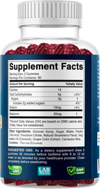 Vitabod Melatonin 20mg Gummies - 180 Count - Drug Free - Natural Strawberry Flavor - Vegetarian, Non-GMO, Gluten Free (1 Bottles)
