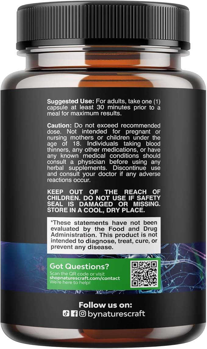 Nootropic Memory Supplement for Brain Support - Memory Pills for Brain Boost and Natural Energy Booster - Vitamin B12 Bacopa Monnieri Rhodiola Rosea DMAE Ginkgo Biloba Phosphatidylserine - 60 Count