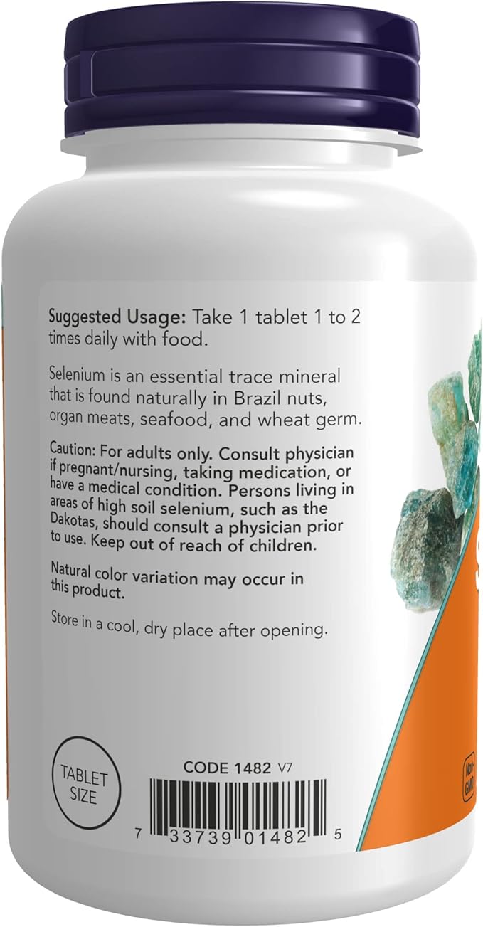 NOW Supplements, Selenium (L-Selenomethionine) 100 mcg, Essential Mineral*, 250 Tablets (Pack of 2)