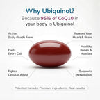 WELLNESS EXTRACT BioQuinol Ubiquinol (CoQ10) with Geranylgeraniol – Master Antioxidant for Heart Health, Cellular Energy 150mg 60 Softgels