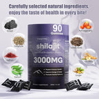 Pure Himalayan Shilajit Gummies for Men & Women - 100% Natural & Organic | 85+ Trace Minerals & Fulvic Acid | 90 Count | Individually Packaged