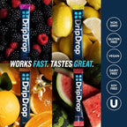 DripDrop Hydration Packets - Bold Variety Pack - Single Serve Electrolytes Powder Drink Mix - Watermelon, Berry, Lemon, Orange - Non-GMO, Gluten Free, Vegan - 32 Sticks