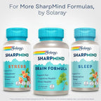SOLARAY SharpMind Brain Support Formula - Nootropic Brain Supplements - Cognitive and Brain Health Support with Ginkgo Biloba - 60-Day Guarantee, 60 Servings, 60 VegCaps