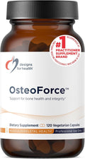 Designs for Health OsteoForce - Premium Bone Support Supplement - Highly Absorbable Nutrients Calcium Malate, Magnesium, Zinc Bisglycinate Chelate, Vitamins D + K - Non-GMO, Soy Free (120 Capsules)