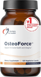 Designs for Health OsteoForce - Premium Bone Support Supplement - Highly Absorbable Nutrients Calcium Malate, Magnesium, Zinc Bisglycinate Chelate, Vitamins D + K - Non-GMO, Soy Free (120 Capsules)