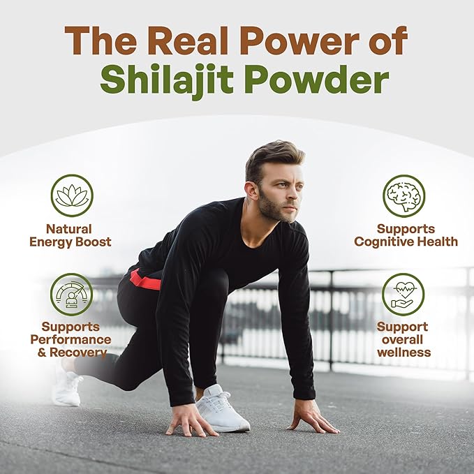 Go Nutra Shilajit Powder Pure Himalayan Shilajit 40% Fulvic Acid Trace Minerals - 4oz.