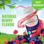 Vitamatic Vitamin B12 5000 mcg – 365 Fast Dissolve Tablets Berry Flavor – Supports Energy Production & Nervous System Health – Non-GMO, Gluten-Free