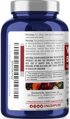NusaPure Vitamin B12-5000 MCG 150 Veggie Capsules (Non-GMO, Vegan) - Max Strength Vitamin B12