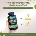 Gade Nutrition Quercetin Phytosome with Bromelain I Purified 95% I 50X Higher Absorption - Most Effective Form of Quercetin with Bromelain I Made in USA -Supplement for Men and Women